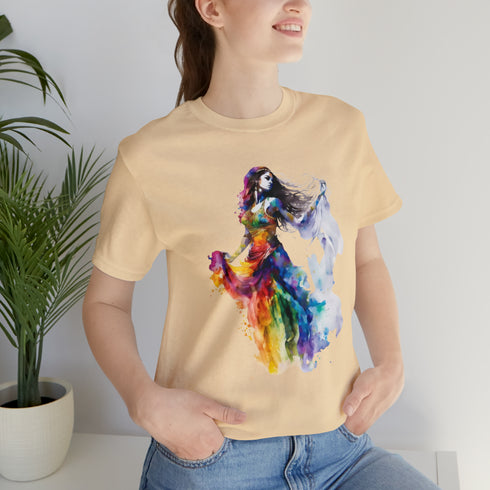 Rainbow Belly Dancer's Pose - Short Sleeve Tee